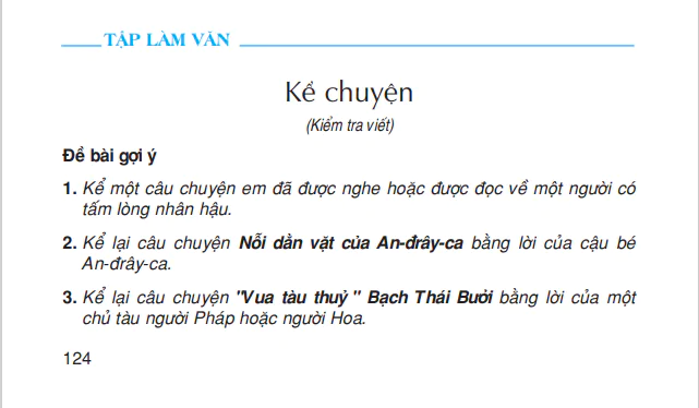 Tập làm văn: Kể chuyện