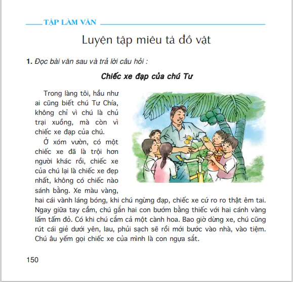 Tập làm văn: Luyện tập miêu tả đồ vật
