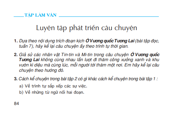 Tập làm văn : Luyện tập phát triển câu chuyện (tt)