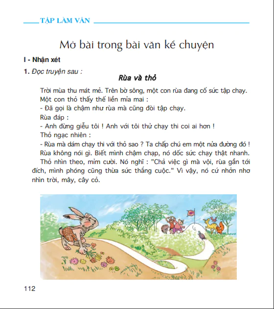 Tập làm văn: Mở bài trong bài văn kể chuyện