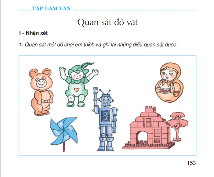 Tập làm văn: Quan sát đồ vật.