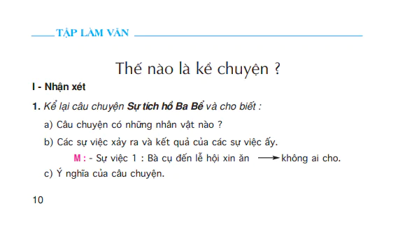 Tập làm văn: Thế nào là kể chuyện ?