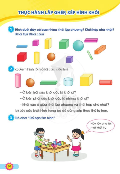 Thực hành lắp ghép, xếp hình khối