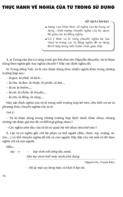 Thực hành về nghĩa của từ trong sử dụng 