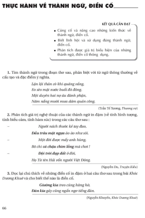 Thực hành về thành ngữ, điển cố