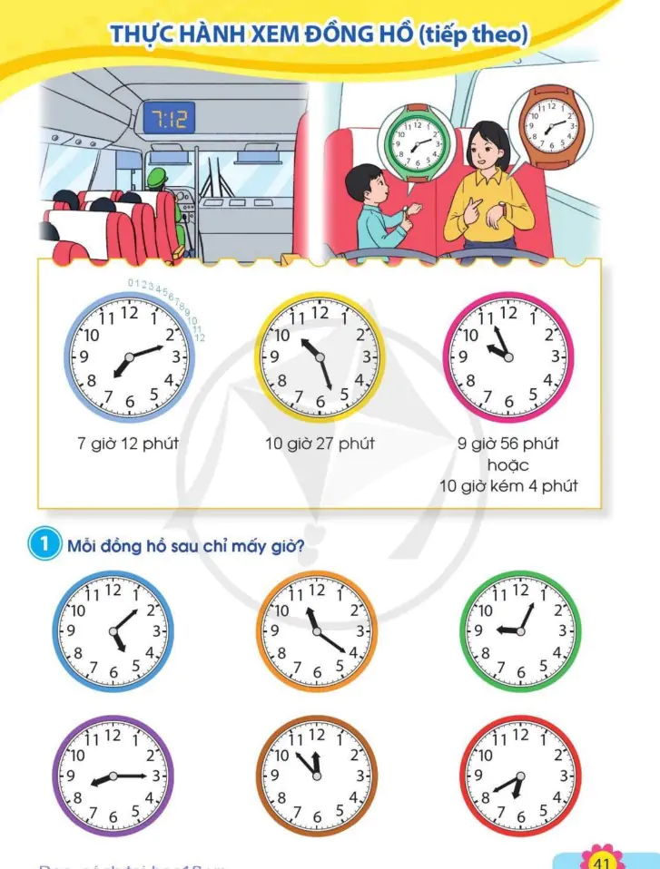 Thực hành xem đồng hồ (tiếp theo)