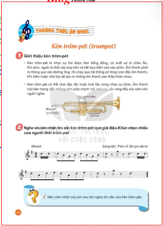 Thường thức âm nhạc: Kèn trôm-pét (trumpet)