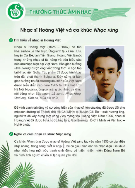 Thường thức âm nhạc: Nhạc sĩ Hoàng Việt và ca khúc Nhạc rừng