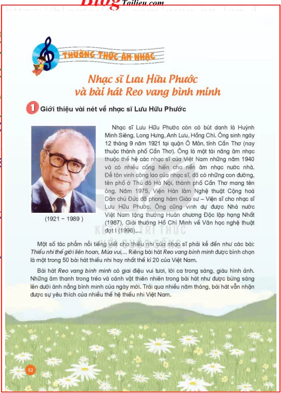 Thường thức âm nhạc: Nhạc sĩ Lưu Hữu Phước và bài hát Reo vang bình minh