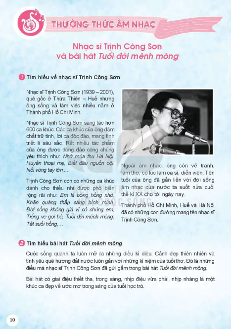 Thường thức âm nhạc: Nhạc si Trịnh Công Sơn và bài hát Tuổi đời mênh mông