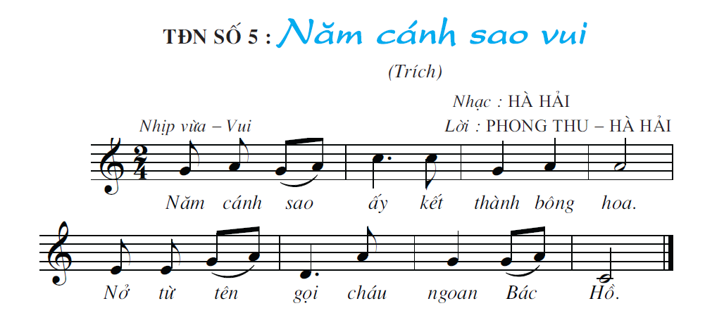 Tiết 20. Ôn tập bài hát: Hát mừng - Tập đọc nhạc: TĐN số 5