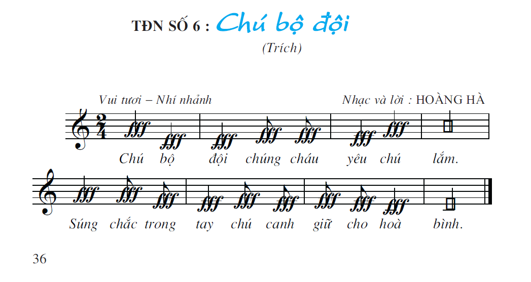 Tiết 22. Ôn tập bài hát: Tre ngà bên lăng Bác - Tập đọc nhạc: TĐN số 6