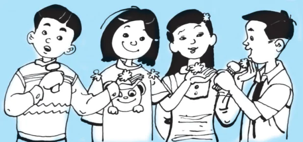 Tiết 28. Ôn tập 2 bài hát: Màu xanh quê hương, Em vẫn nhớ trường xưa - Kể chuyện âm nhạc