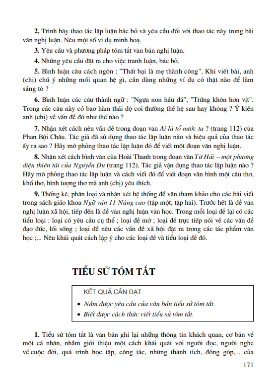 Tiểu sử tóm tắt 