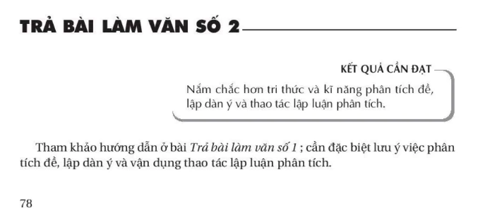 Trả bài làm văn số 2