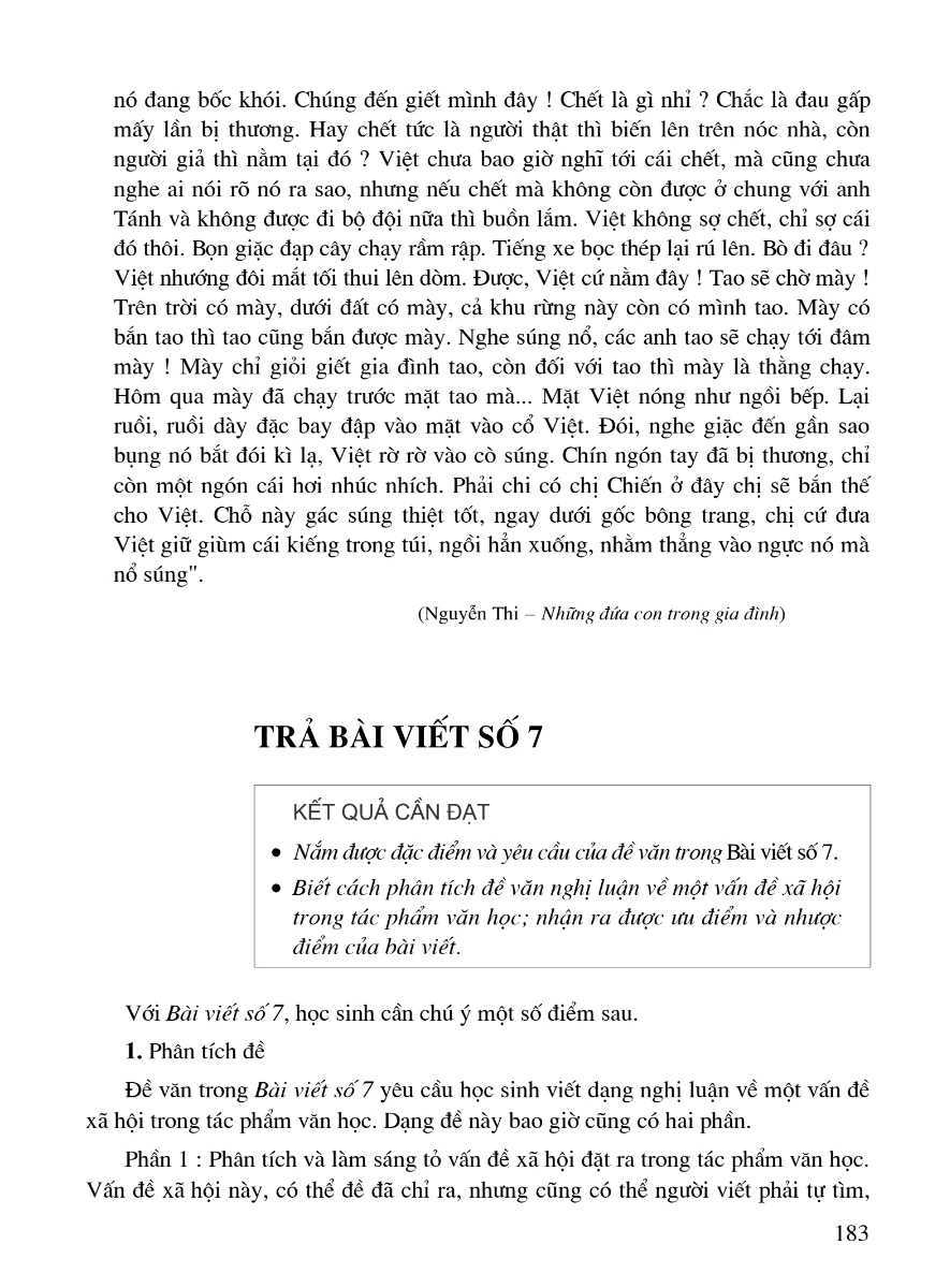 Trả Bài Viết Số 7