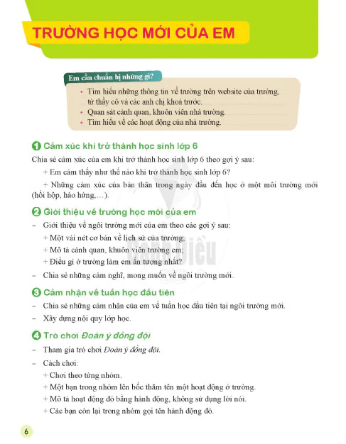 Trường học mới của em 