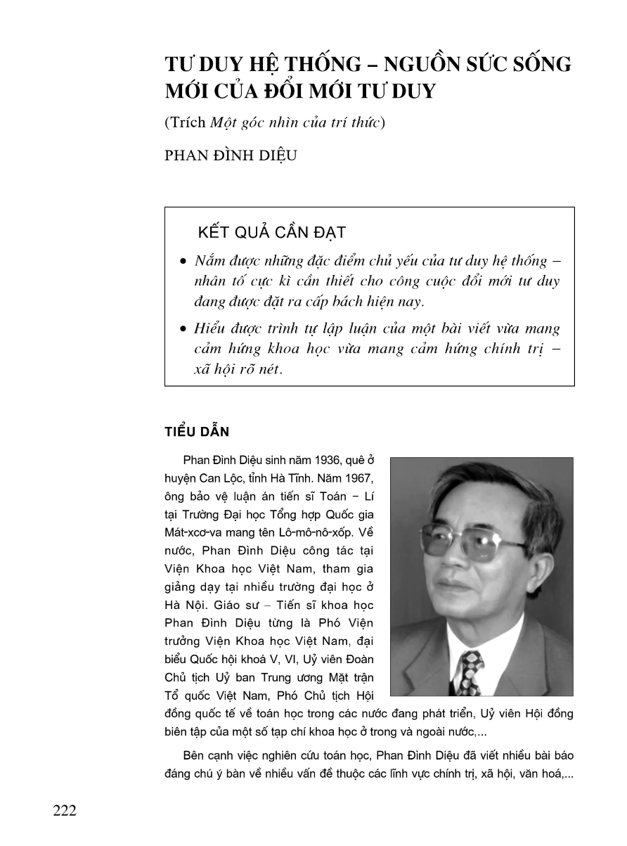 Tư Duy Hệ Thống - Nguồn Sức Sống Mới Của Đổi Mới Tư Duy