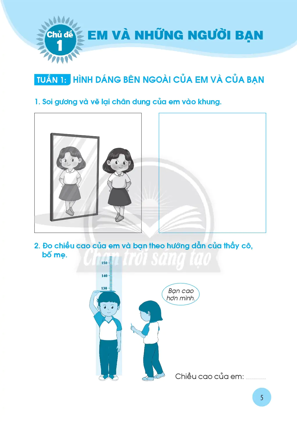 Tuần 1: Hình dáng bên ngoài của em và của bạn 