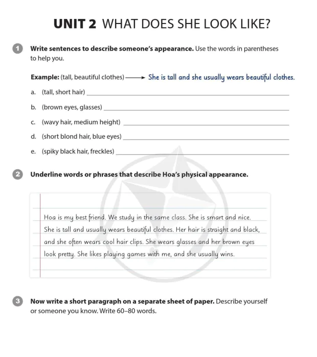 Unit 2: What does she look like?