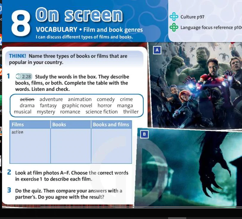 Unit 8: On screen