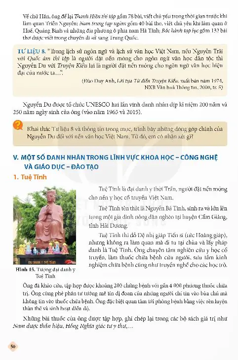 V: Một Số Danh Nhân Trong Lĩnh Vực Khoa Học - Công Nghệ Và Giáo Dục – Đào Tạo