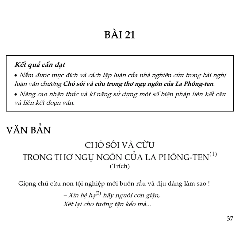 Văn Bản: Chó Sói Và Cừu Trong Thơ Ngụ Ngôn Của La Phông-ten
