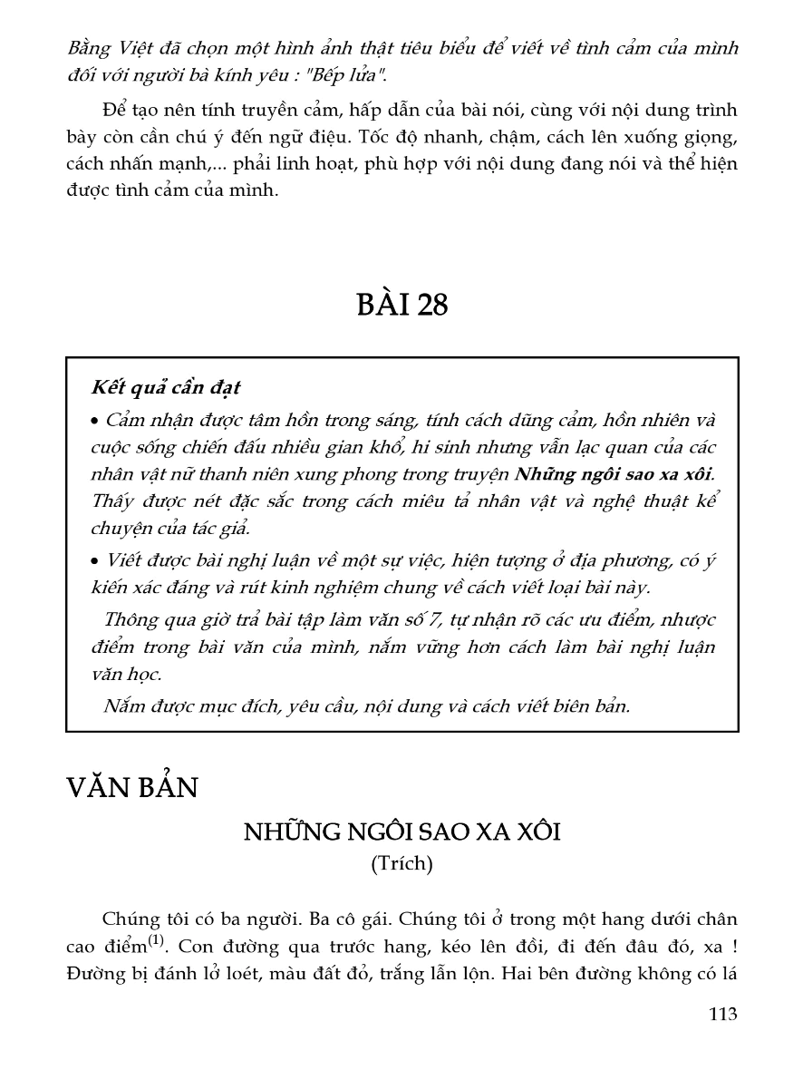 Văn Bản: Những Ngôi Sao Xa Xôi