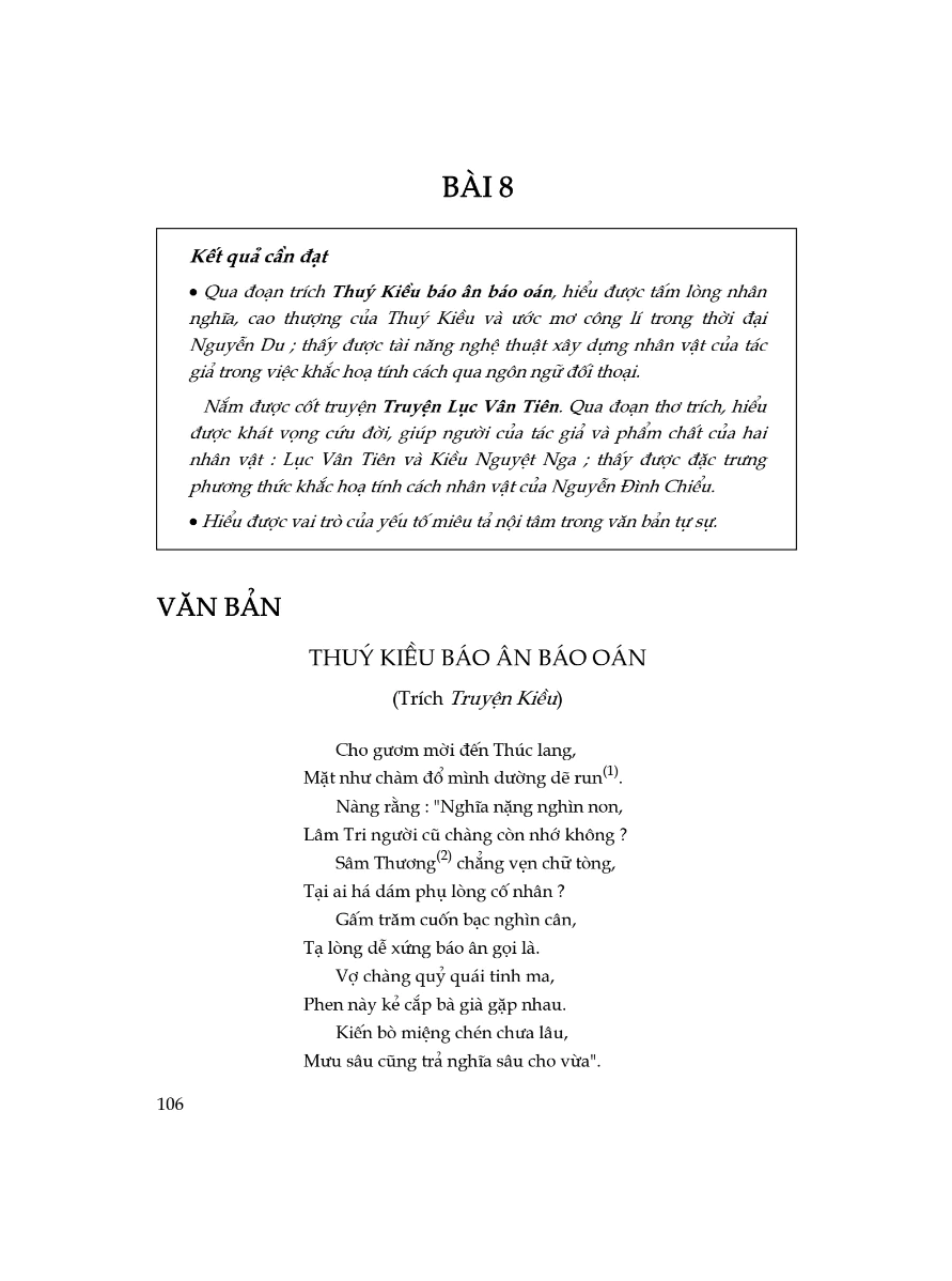Văn Bản: Thúy Kiều Báo Ân Báo Oán