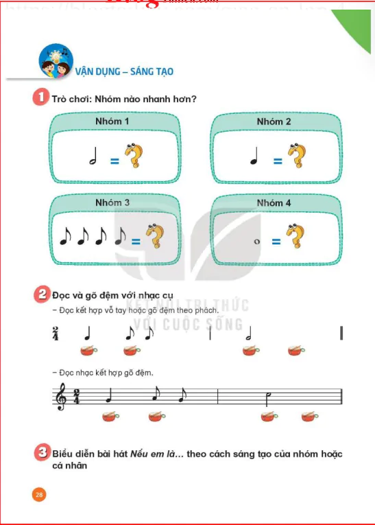 VẬN DỤNG - SÁNG TẠO