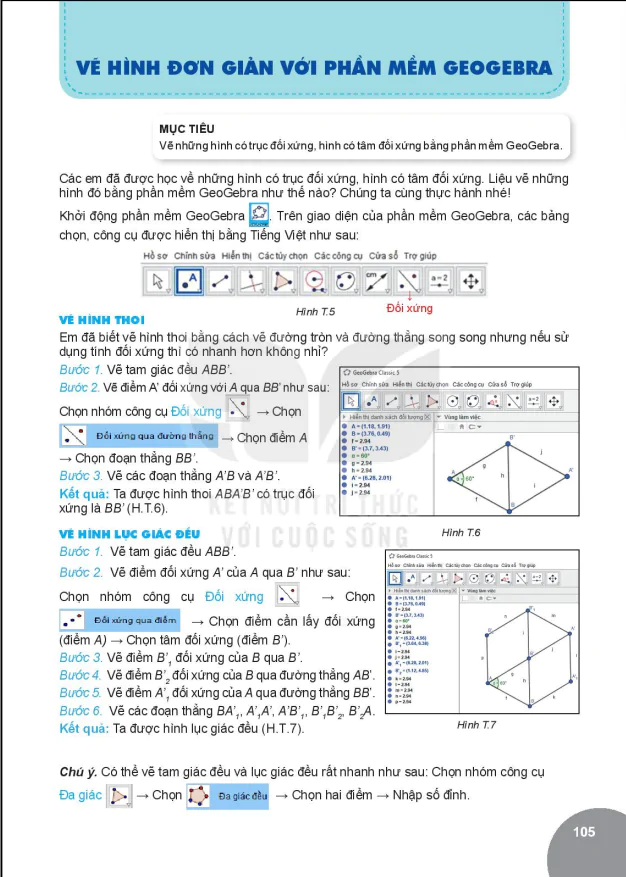 VẼ HÌNH ĐƠN GIẢN VỚI PHẦN MỀM GEOGEBRA