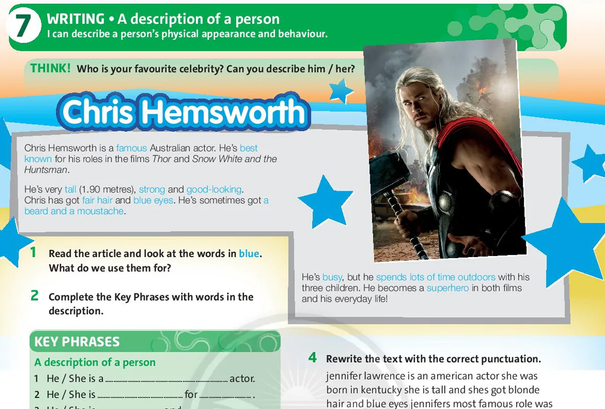 Writing: A description of a person