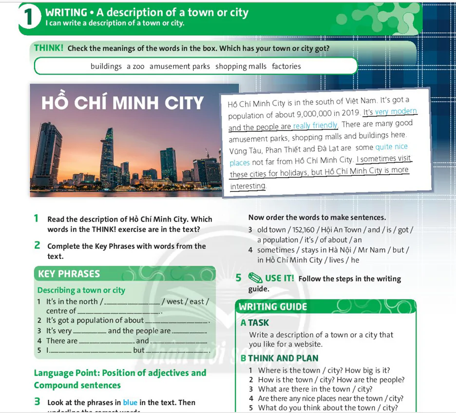 Writing: A description of a town or city