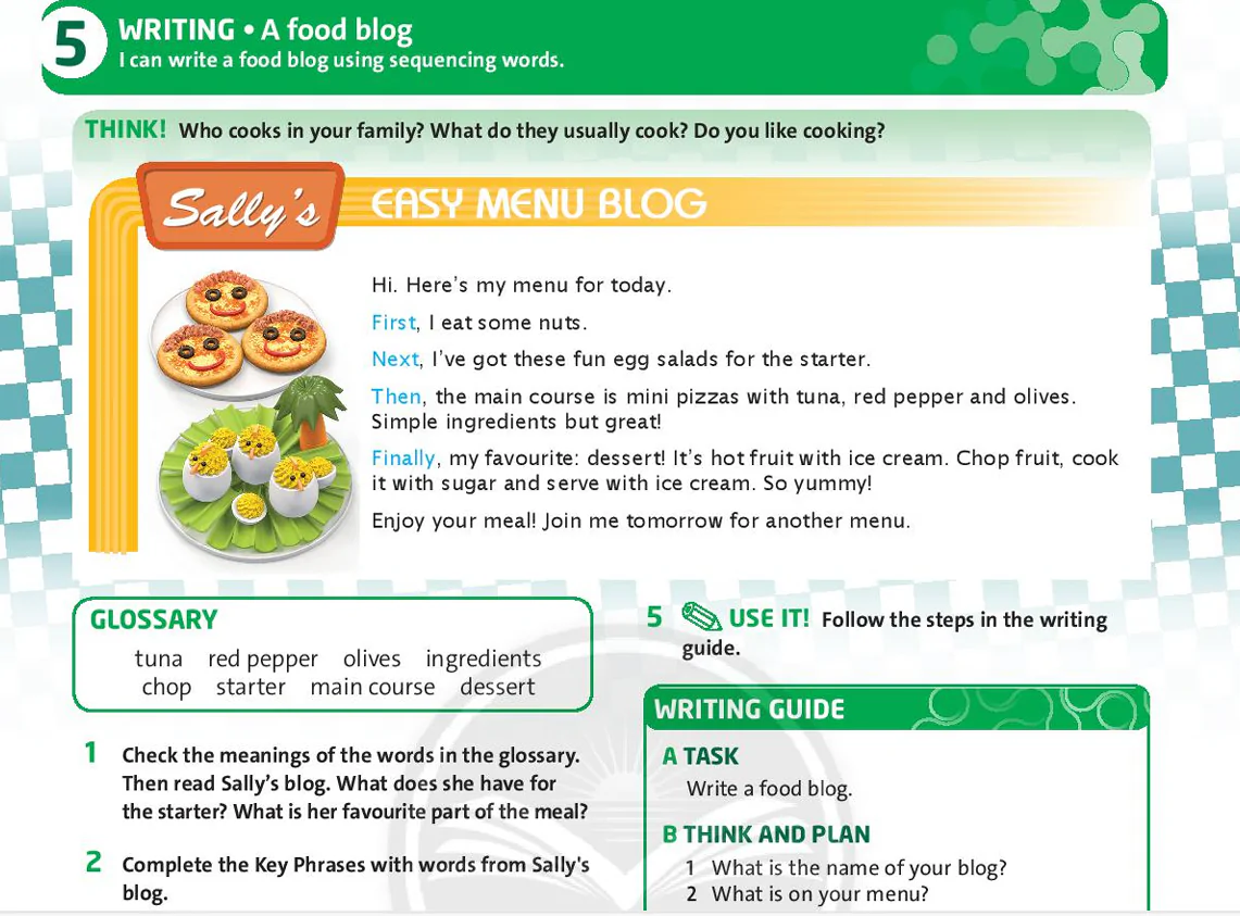 Writing: A food blog