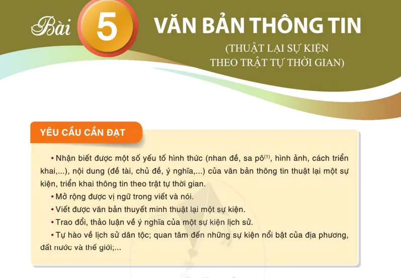 Yêu cầu cần đạt